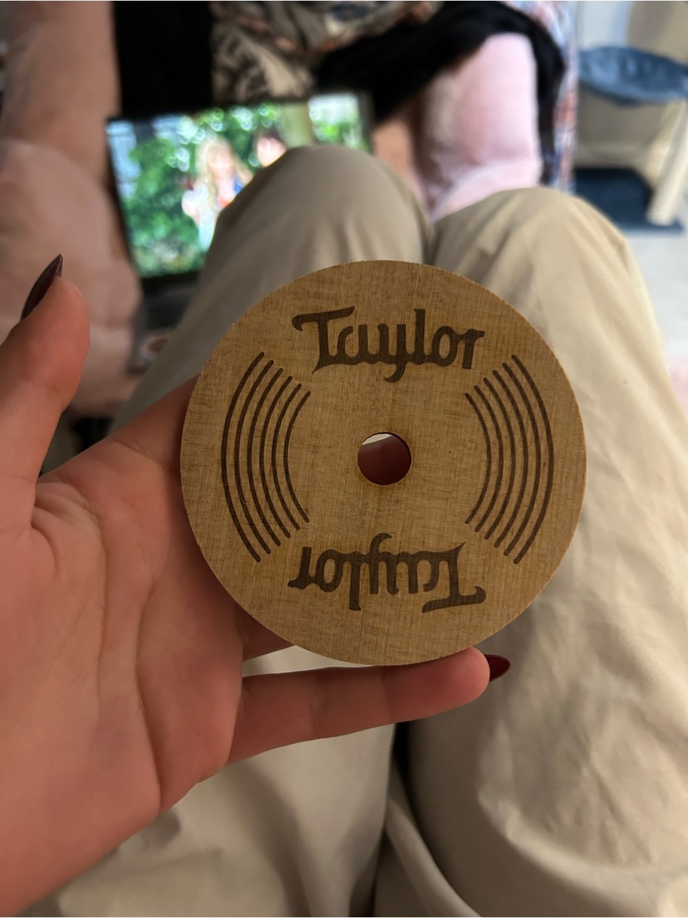 Taylor Wood Rosette with Circular Soundhole Accent - Natural Brown